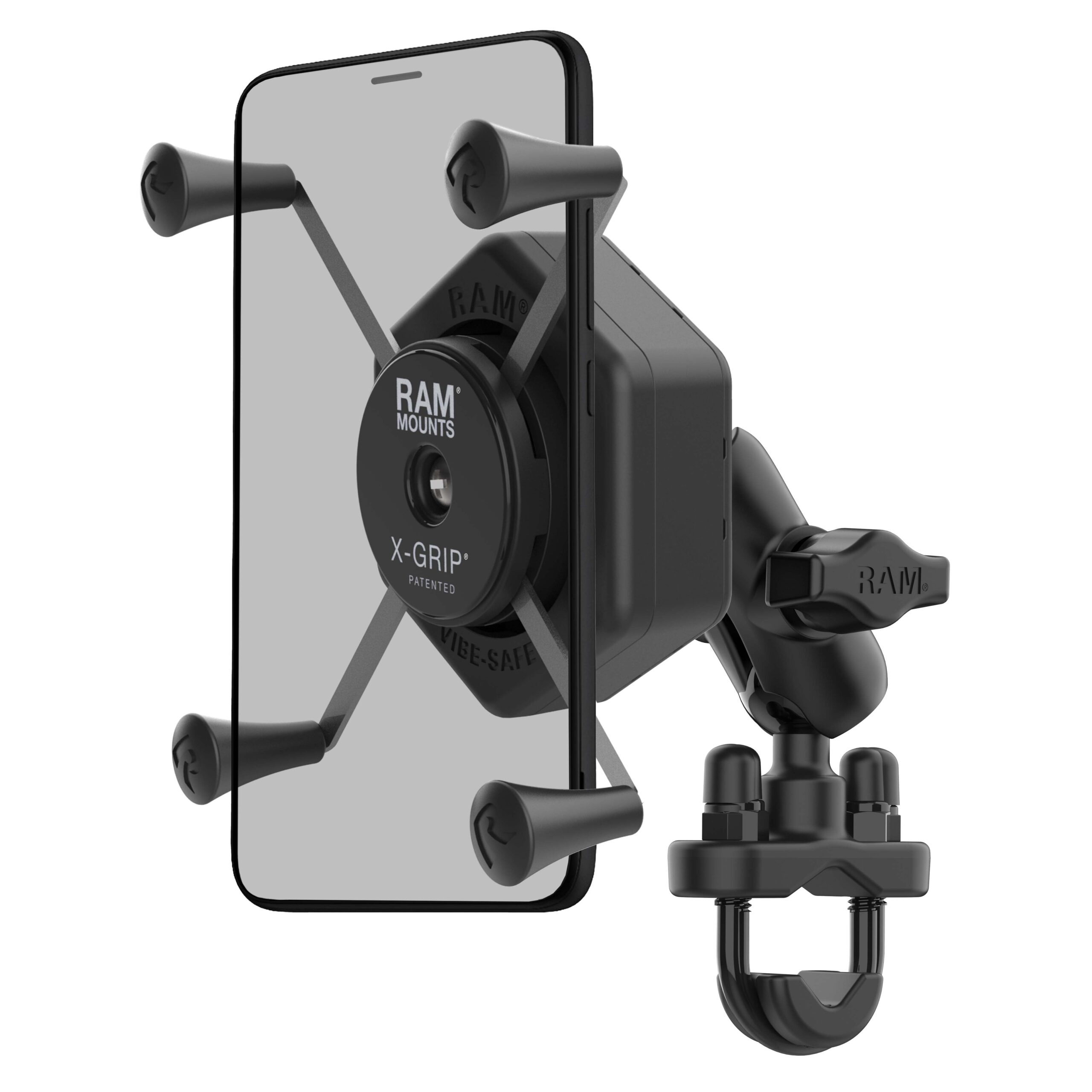 RAM-B-149Z-A-UN10-462.jpg RAM® X-Grip® Large Phone Mount with Vibe-Safe™ & U-Bolt Base - Short - Image 1