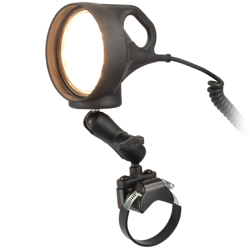 RAM-B-152-231Z-2.jpg RAM® ATV/Side By Side Rail Mount with LED Spotlight - Image 1