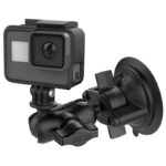RAM Twist-Lock Suction Cup Mount with Action Camera Adapter - Short