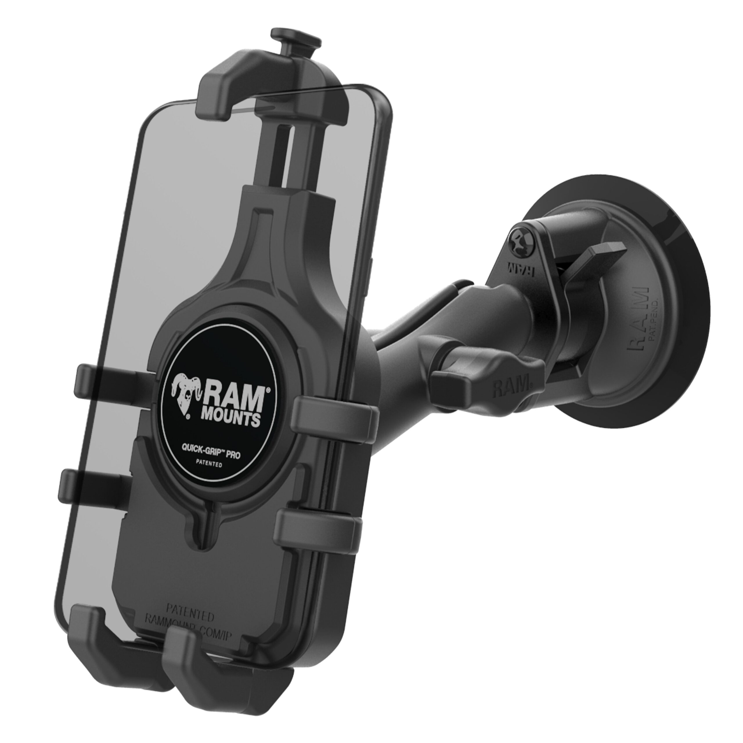 RAM-B-166-PD5U RAM Quick-Grip Pro Phone Mount with Twist-Lock Suction Cup - Medium - Image 1