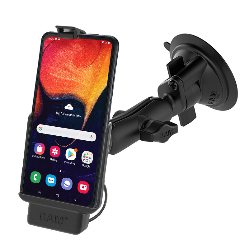 RAM-B-166-SAM9PU.jpg RAM® EZ-Roll'r™ Powered Suction Cup Mount for Samsung XCover Pro - Image 1