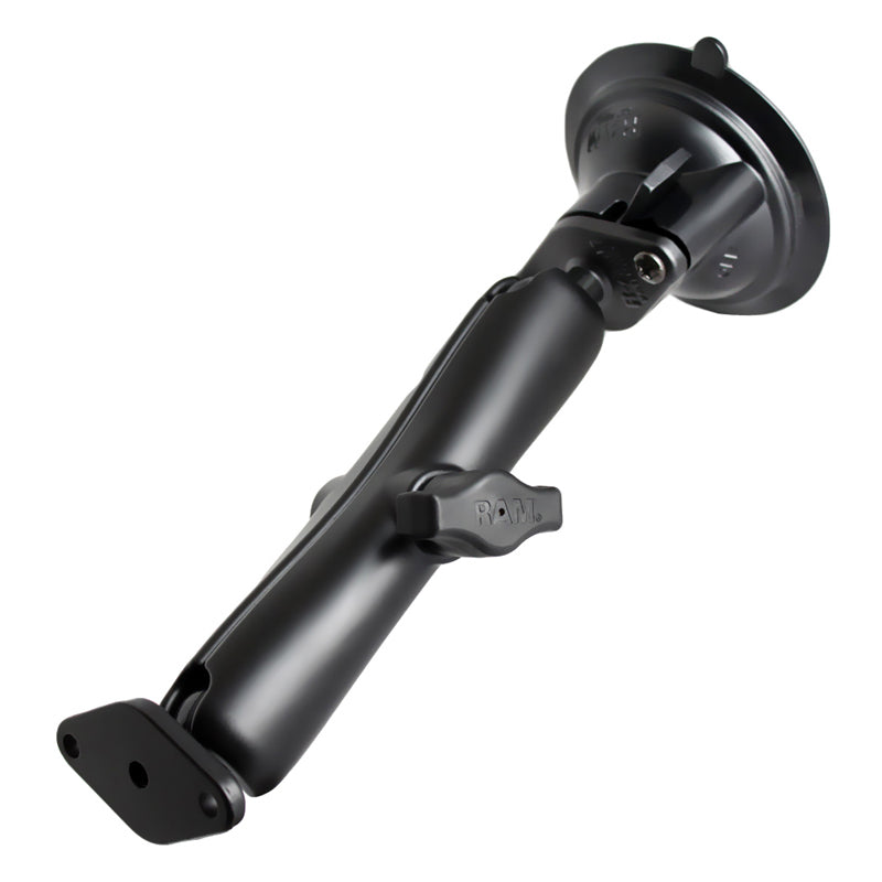 RAM-B-166U-C RAM Twist-Lock Suction Cup Double Ball Mount - Long - Image 1