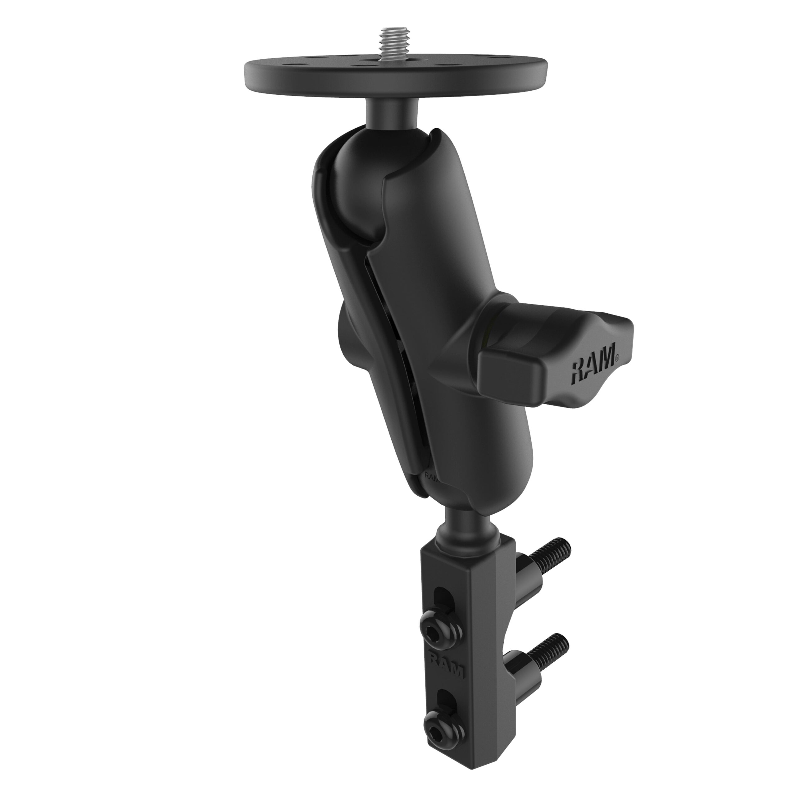 RAM-B-174-202AU.jpg RAM® Brake/Clutch Reservoir Mount with Round Plate & 1/4"-20 Stud - Image 1