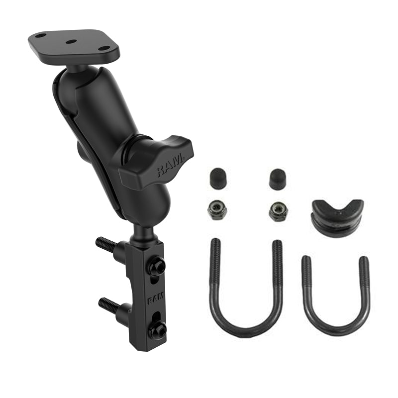 RAM-B-174U RAM Motorcycle Brake/Clutch Reservoir Mount with Diamond Plate - Medium - Image 1