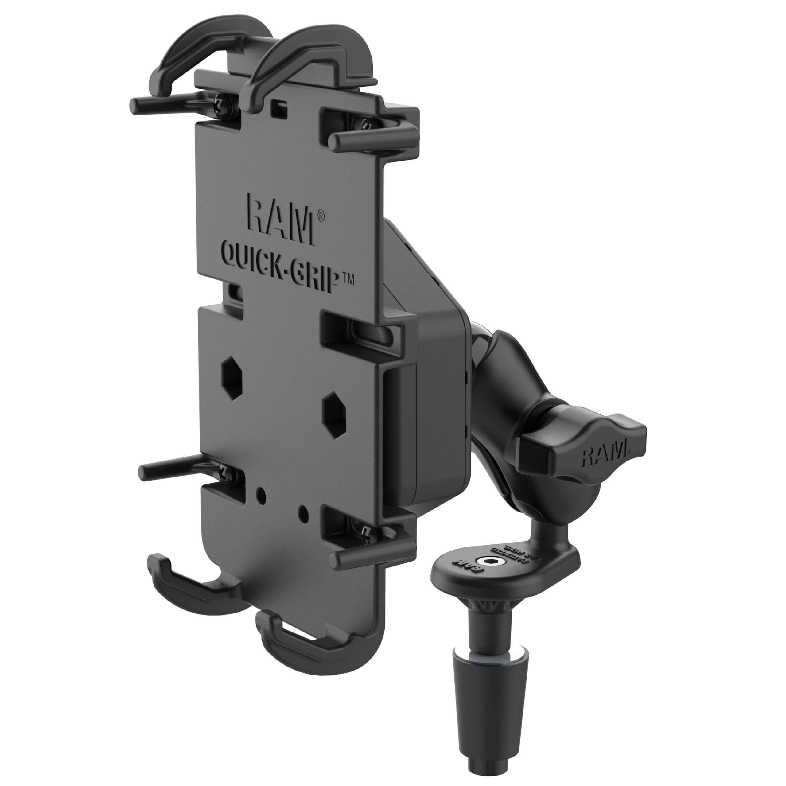 RAM-B-176-A-PD4-462.jpg RAM® Quick-Grip™ XL Phone Mount with Vibe-Safe™ & Fork Stem Base - Short - Image 1