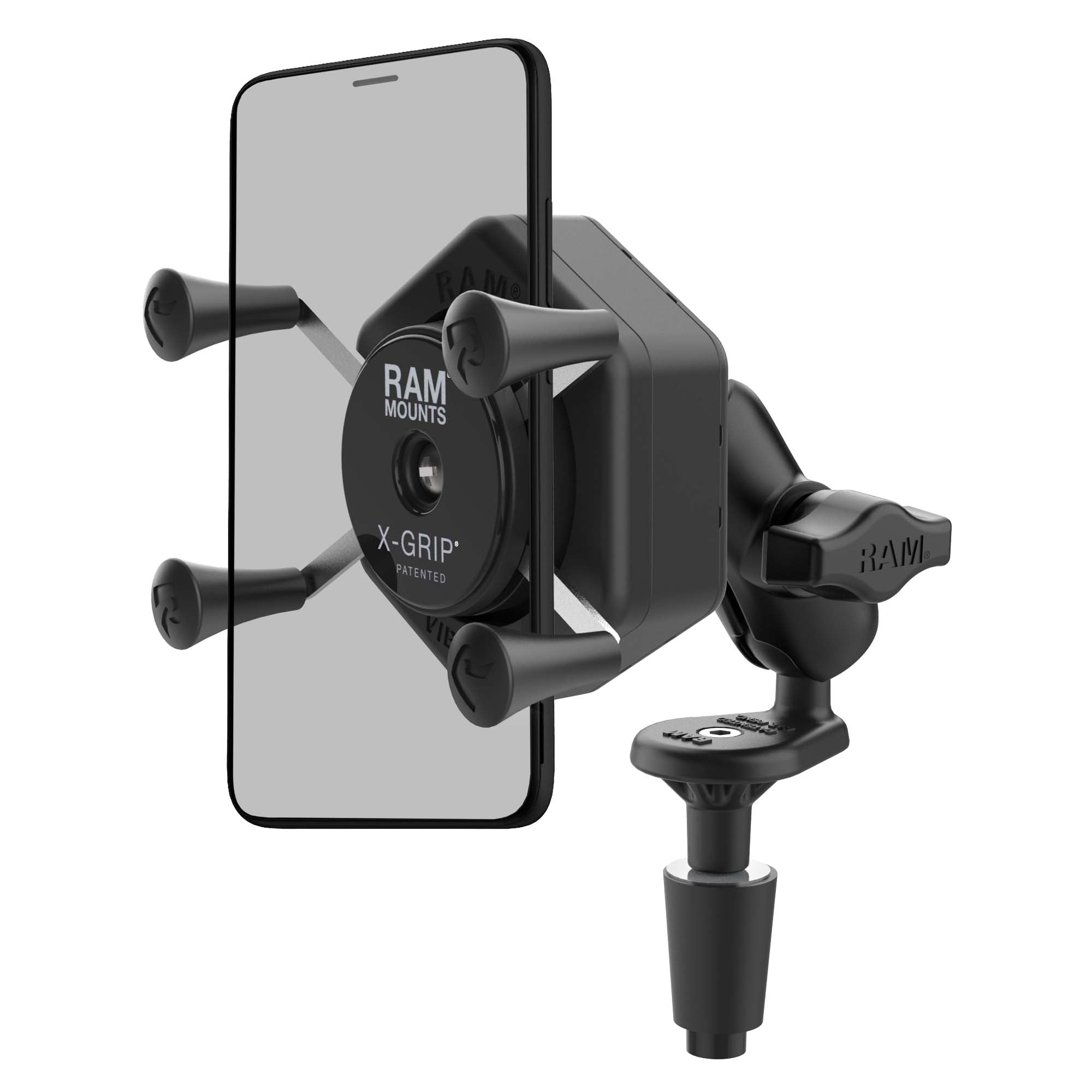 RAM-B-176-A-UN7-462.jpg RAM® X-Grip® Phone Mount with Vibe-Safe™ & Fork Stem Base - Short - Image 1