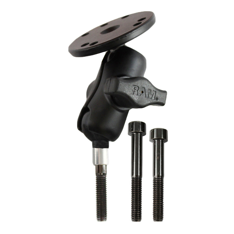 RAM-B-186-A-202U.jpg RAM® Handlebar Clamp Mount with M8 Bolts and Round Plate - Short - Image 1