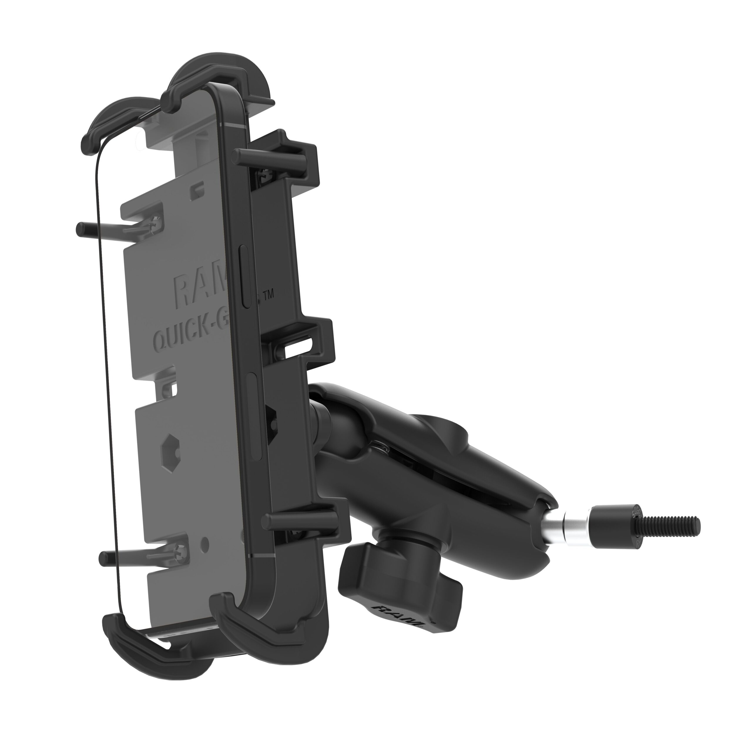 RAM-B-186-M6-PD4U.jpg RAM® Quick-Grip™ XL Phone Mount with Grab Handle & A-Pillar M6 Bolt Base - Image 1