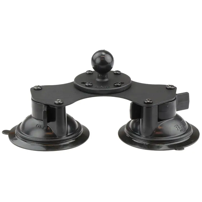 RAM-B-189B-202U RAM Twist-Lock Dual Suction Cup Base with Ball - Image 1