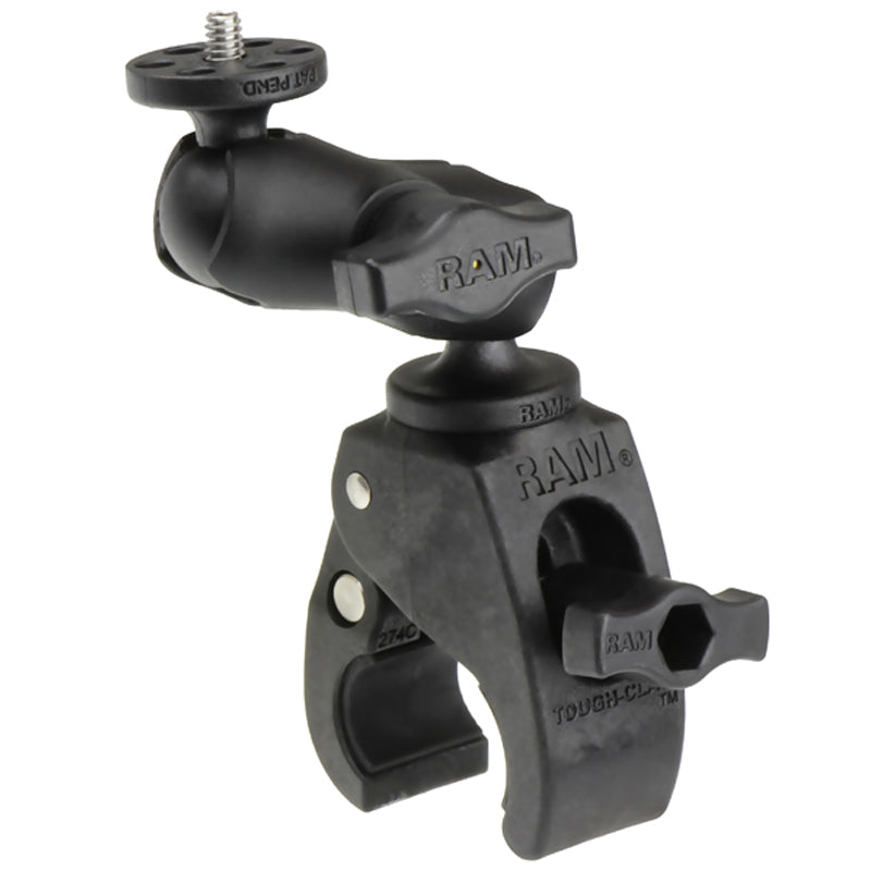 RAM-B-400-A-366U.jpg RAM® Tough-Claw™ Small Clamp Mount with 1/4"-20 Action Camera Adapter - Image 1