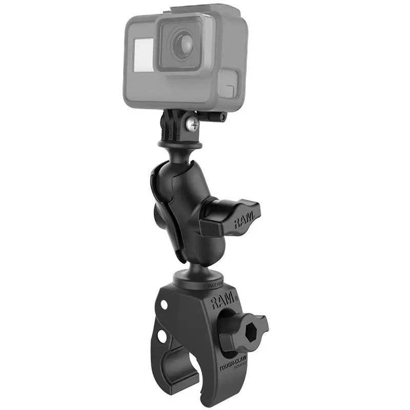RAM-B-400-A-GOP1U RAM Tough-Claw Clamp Mount with Action Camera Adapter - Aluminum - Image 1
