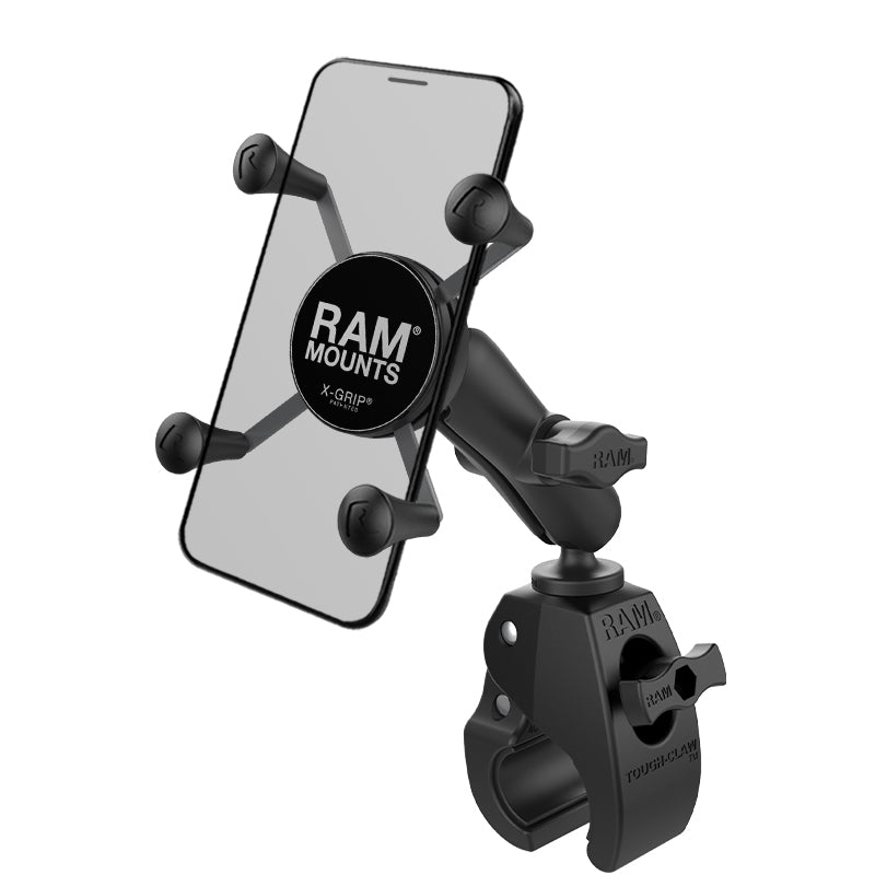 RAM-B-400-HOL-UN7BU.jpg RAM® X-Grip® Phone Mount with RAM® Tough-Claw™ Small Clamp Base - Medium - Image 1