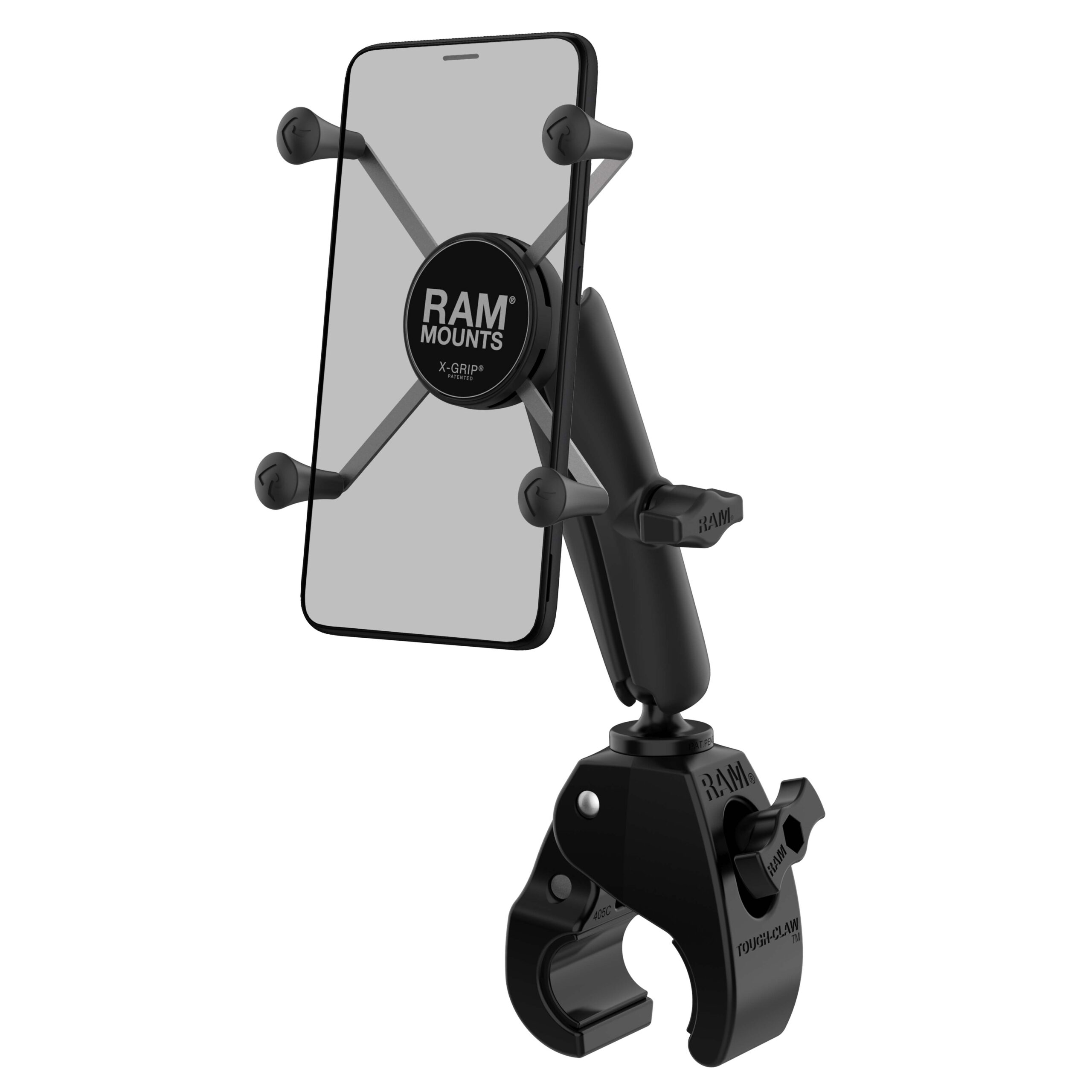 RAM-B-404-C-UN10U.jpg RAM® X-Grip® Large Phone Mount with Tough-Claw™ Medium Clamp Base - Long - Image 1
