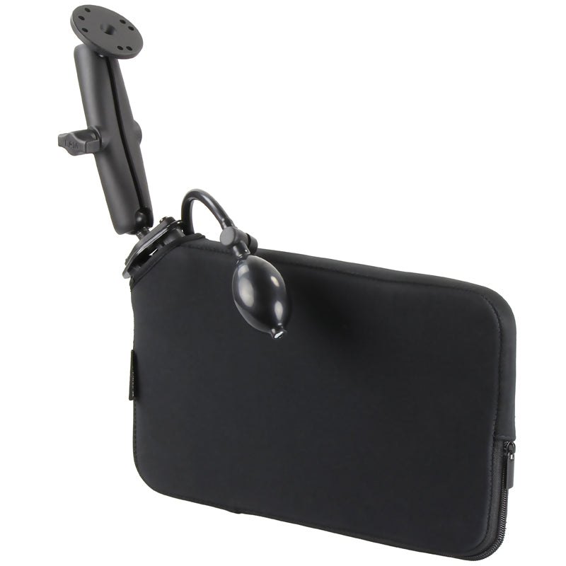 RAM-B-407-C-202-PUMPU RAM Tough-Wedge Mount with Round Plate & Expansion Pouch - Image 1