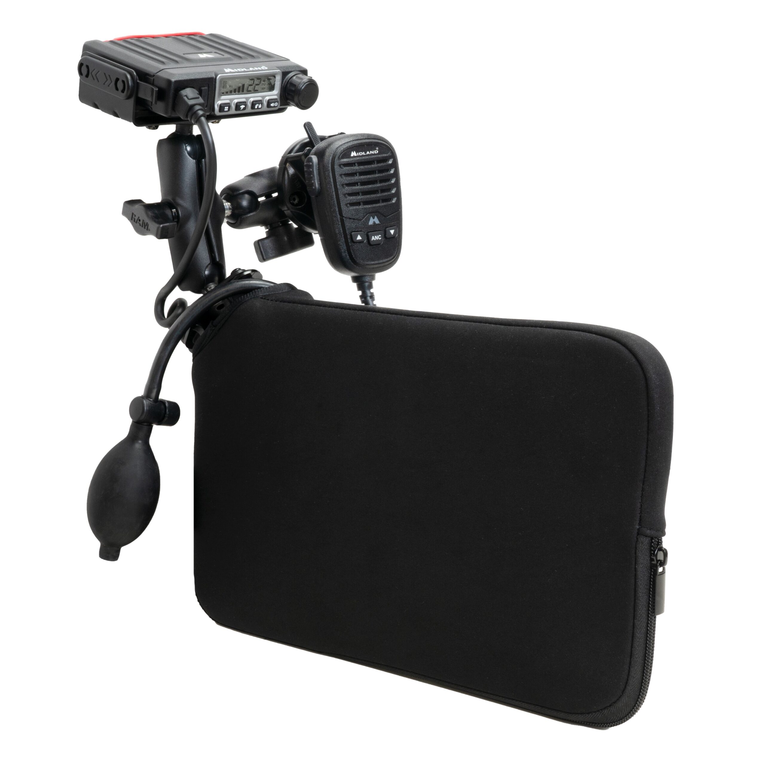 RAM-B-407-MC-KIT1.jpg RAM® Tough-Wedge™ Temporary Radio + Mic Vehicle Mount Bundle - Image 1