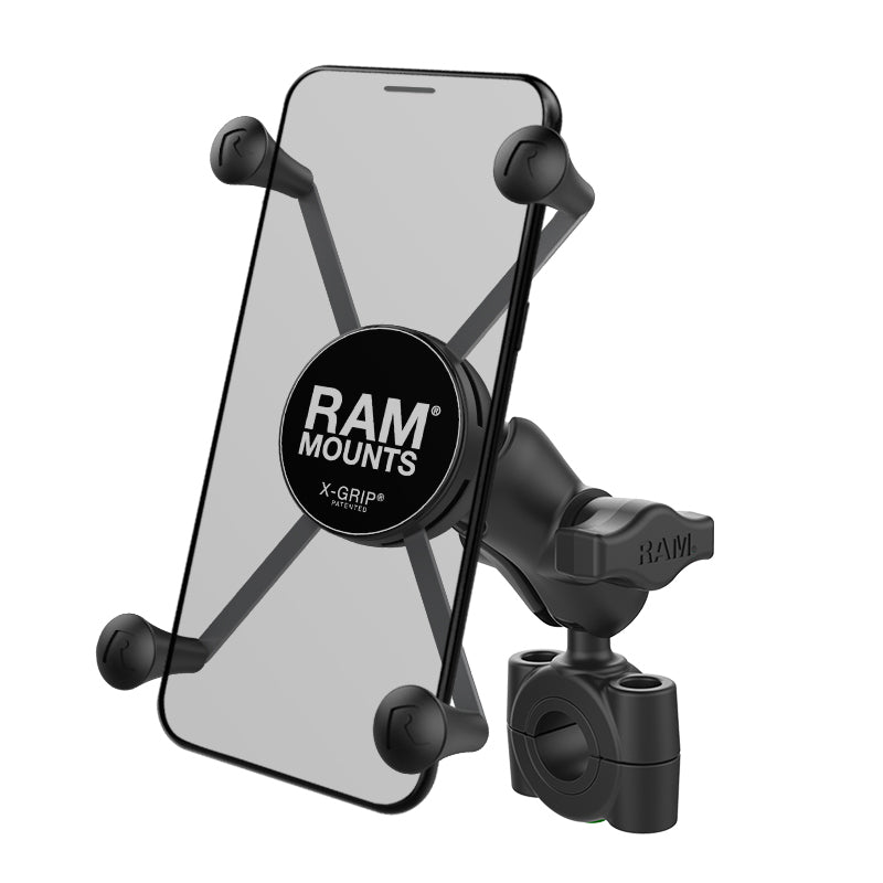 RAM-B-408-75-1-A-UN10 RAM X-Grip Large Phone Mount with Torque Medium Rail Base - Short Arm - Image 1