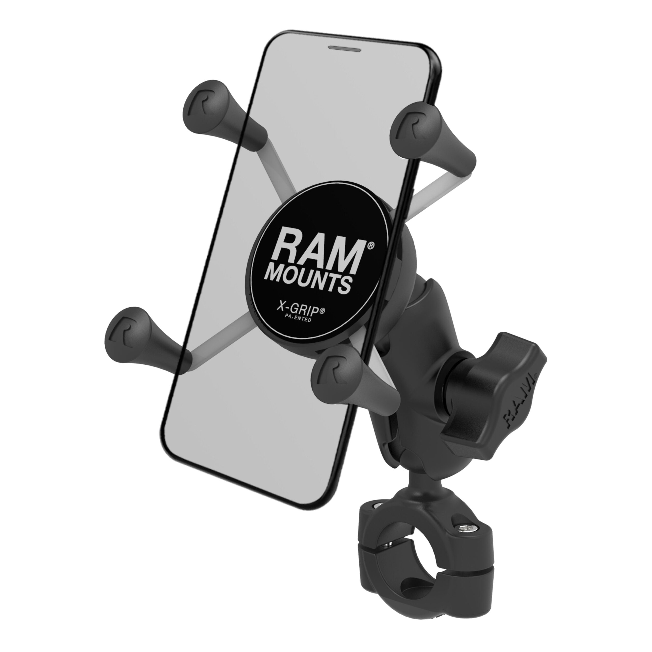 RAM-B-408-75-1-A-UN7U RAM X-Grip Phone Mount with RAM Torque Medium Rail Base - Short - Image 1