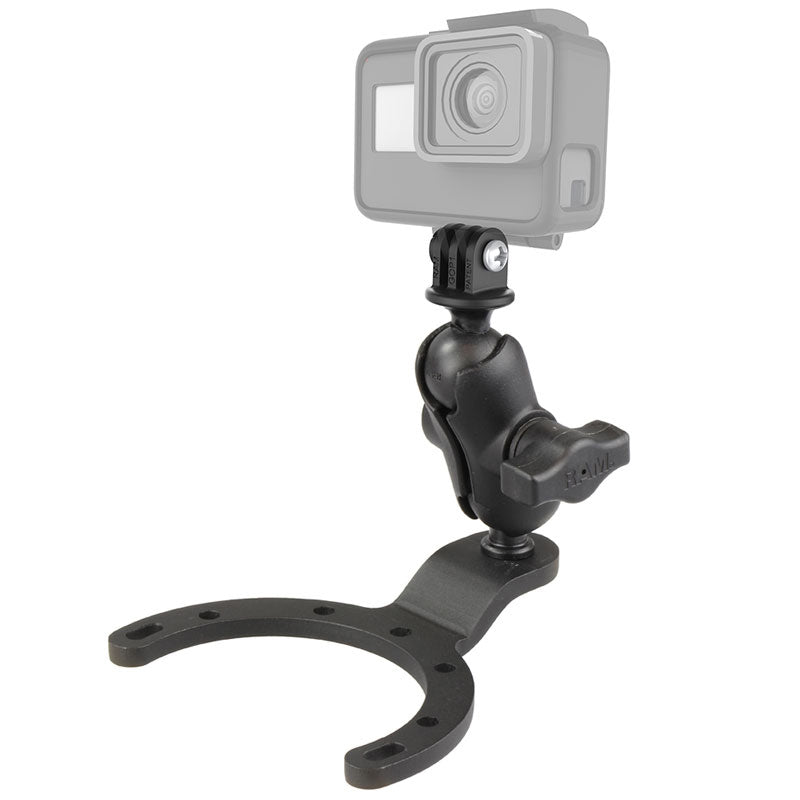 RAM-B-411-A-GOP1U.jpg RAM® Large Gas Tank Mount with Universal Action Camera Adapter - Image 1