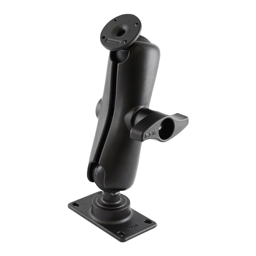 RAM-D-101U-GAM1.jpg RAM® Double Ball Mount with Round AMPS Plate and 50x100mm VESA Plate - Image 1