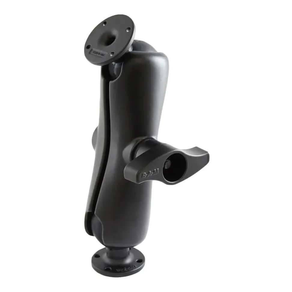 RAM-D-102U.jpg RAM Double Ball Mount with Two Round AMPS Plates - Image 1