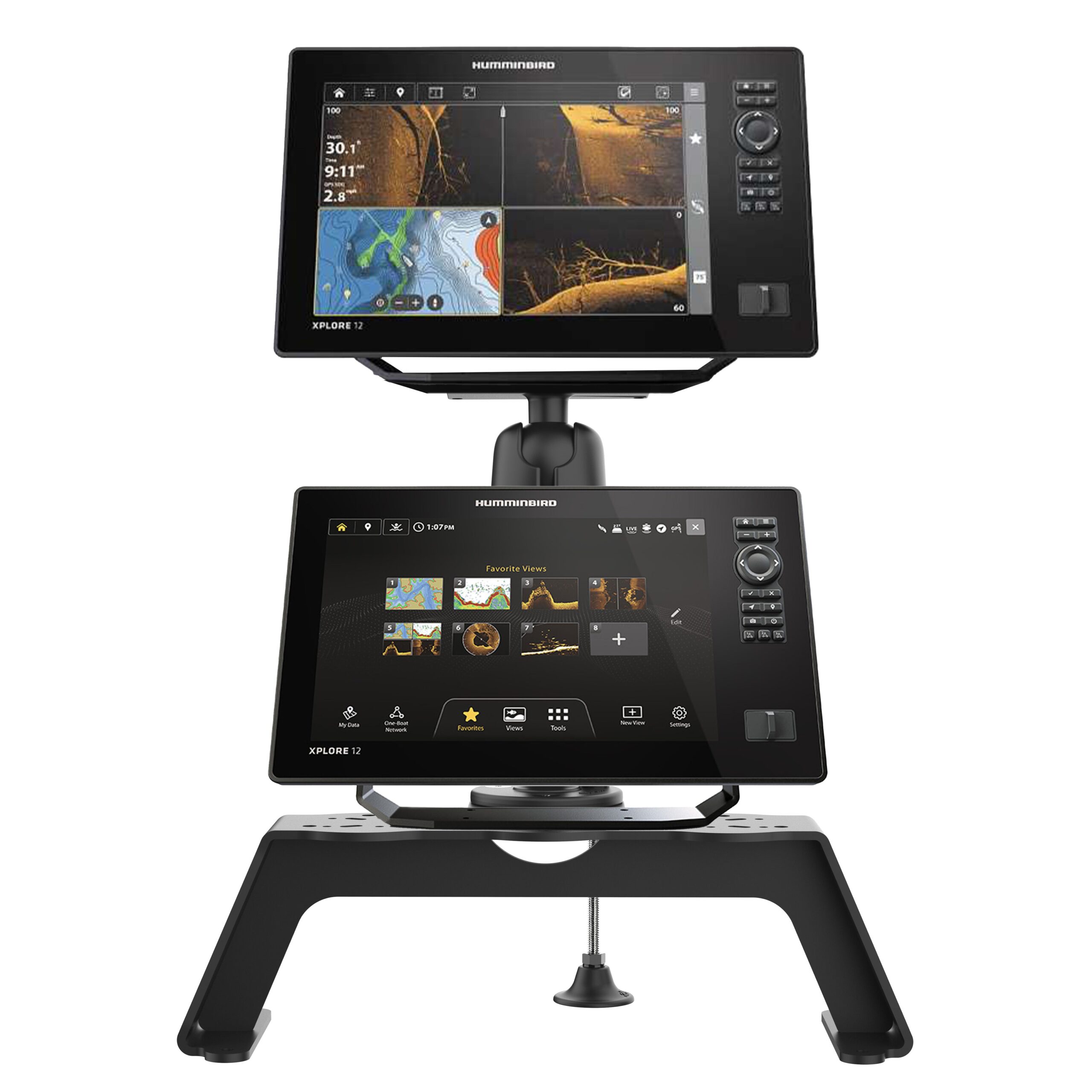 RAM-FF1-D-202-25-202.jpg RAM® Fish Finder Deck Kit with Humminbird Helix 8-10 & XPLORE Mount - Image 1