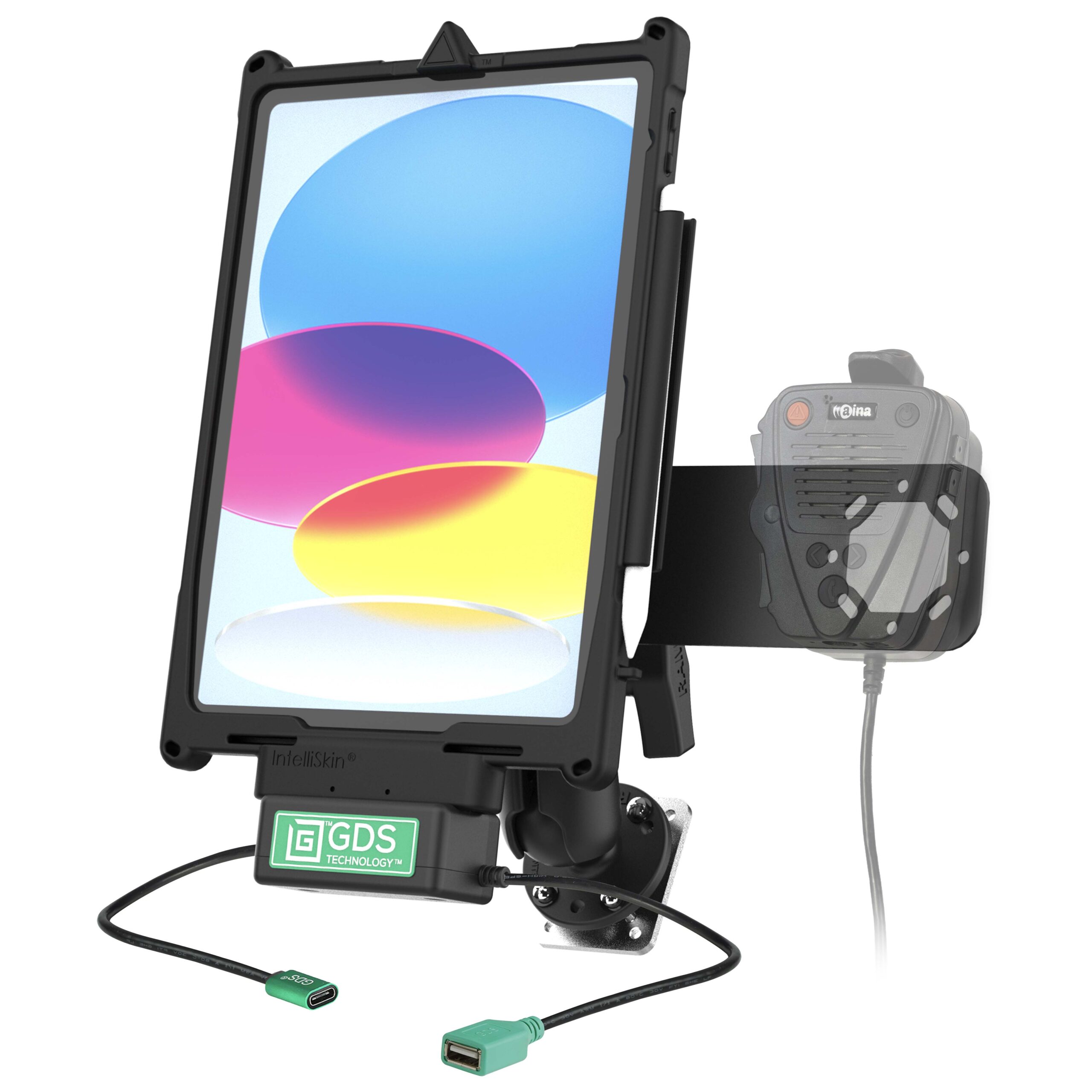 RAM-GDS-U1-AP40-KIT3.jpg GDS® Uni-Conn™ Aina PTT Voice Responder Bundle for iPad 10th & 11th Gen - Image 1