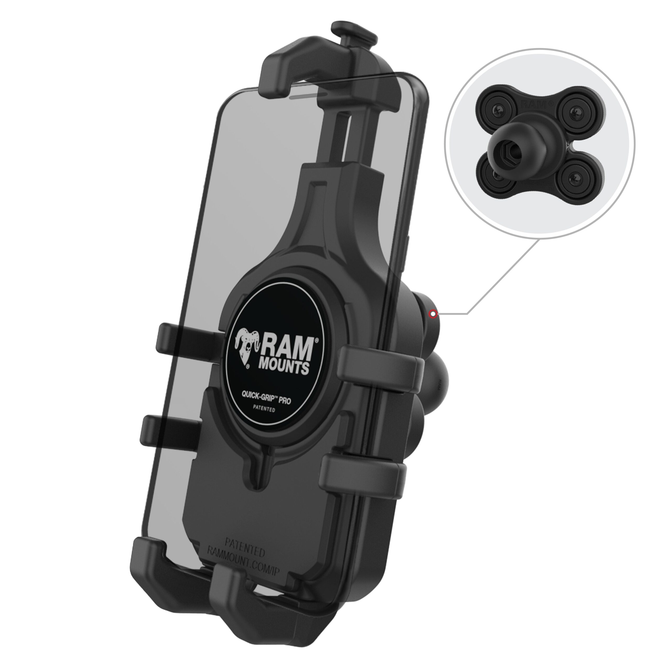 RAM-HOL-PD5BVU.jpg RAM® Quick-Grip™ Pro Phone Holder with Ball & Vibration Damper - Image 1