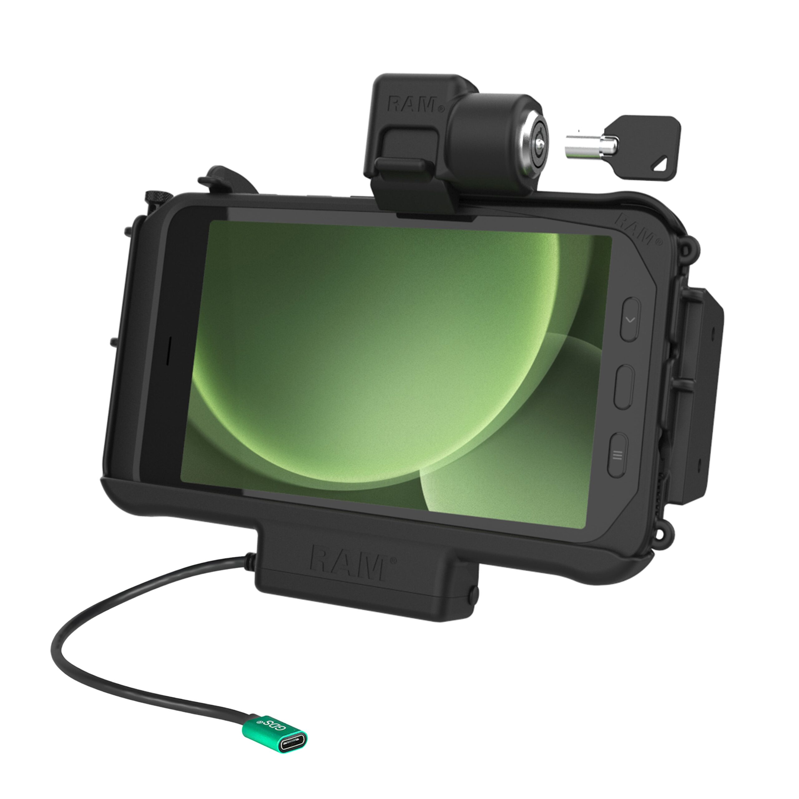 RAM-HOL-SAM58CPKLNU.jpg RAM Locking Modular USB-C Powered Dock for Samsung Tab Active5 & 3 - Image 1