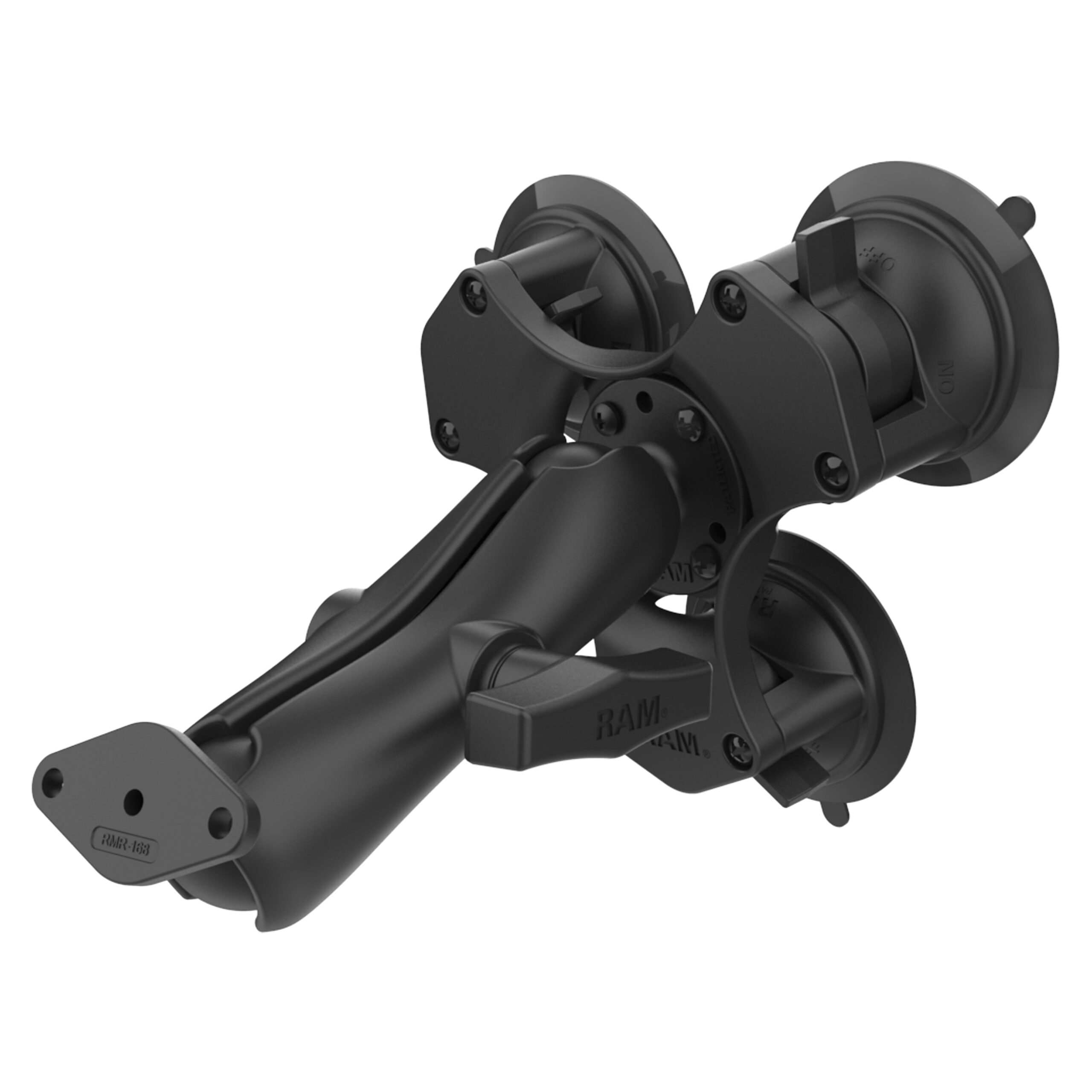 RAP-365-138U.jpg RAM® Twist-Lock™ Triple Suction Cup Mount with Diamond Plate - Image 1