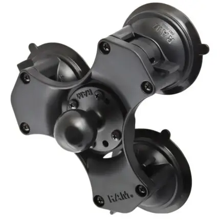 RAM Twist-Lock Triple Suction Cup Ball Base - C Size