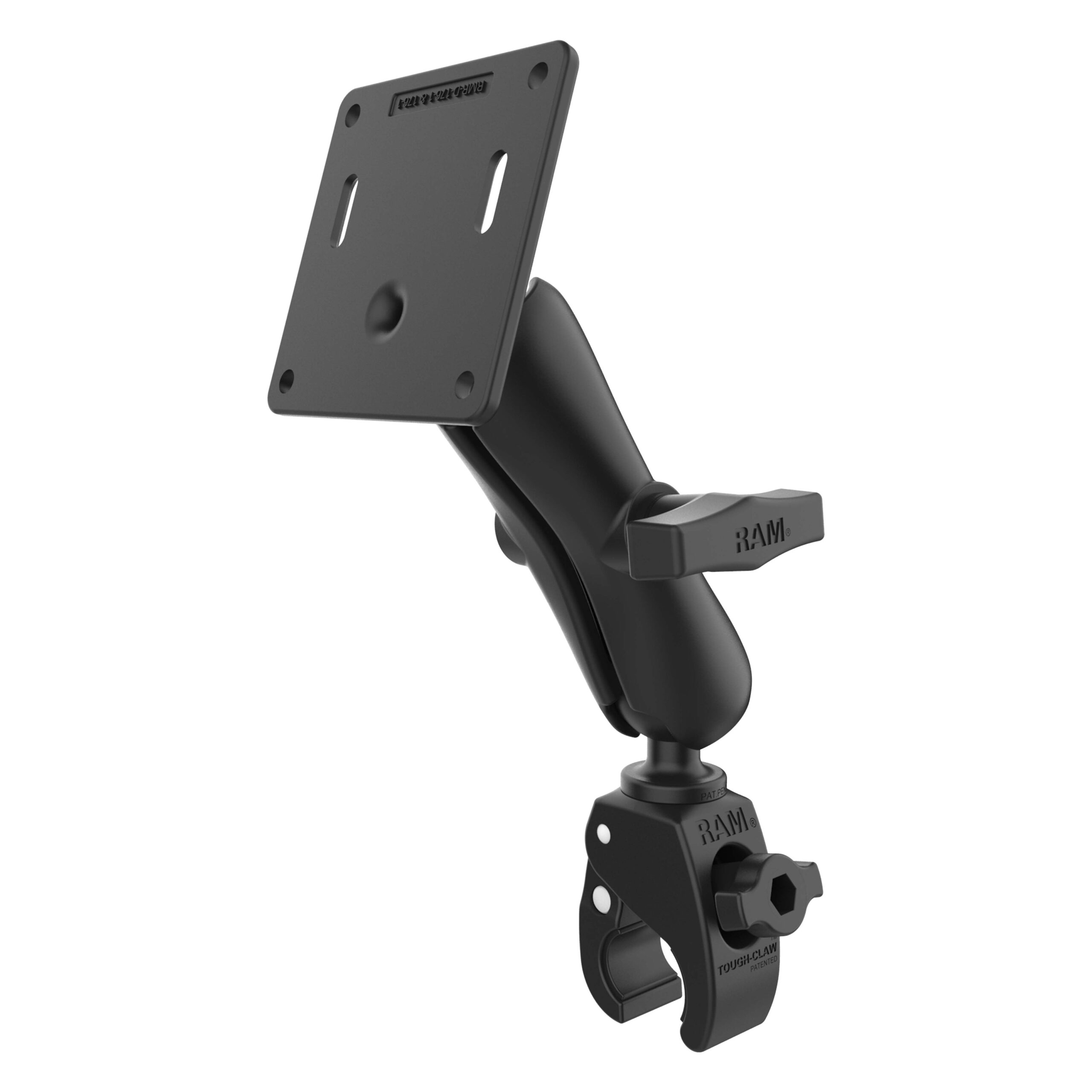 RAP-400-2461U.jpg RAM® Tough-Claw™ Small Clamp Mount with 75x75mm VESA Plate - Medium - Image 1