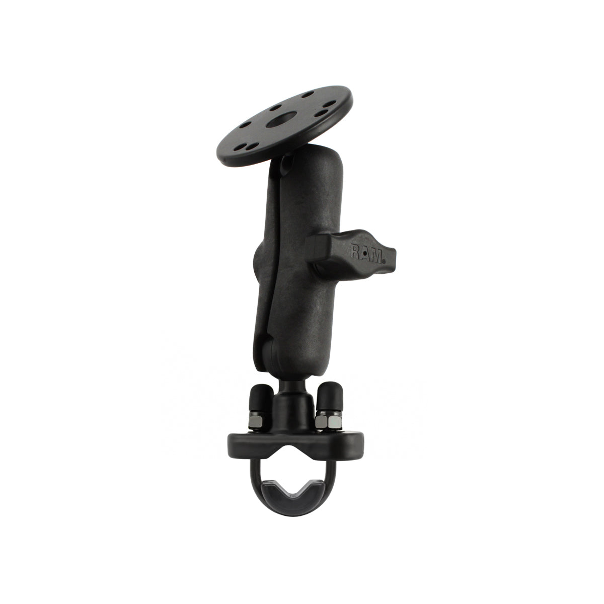 RAP-B-101-231-OT1U.jpg RAM® Handlebar U-Bolt Composite Double Ball Mount with Round Plate - Image 1