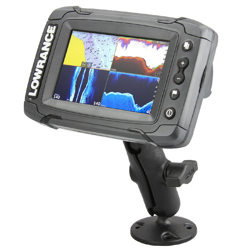 RAP-B-101U-LO11.jpg RAM® Composite Double Ball Mount for Lowrance Elite-4 & Mark-4 Series - Image 1