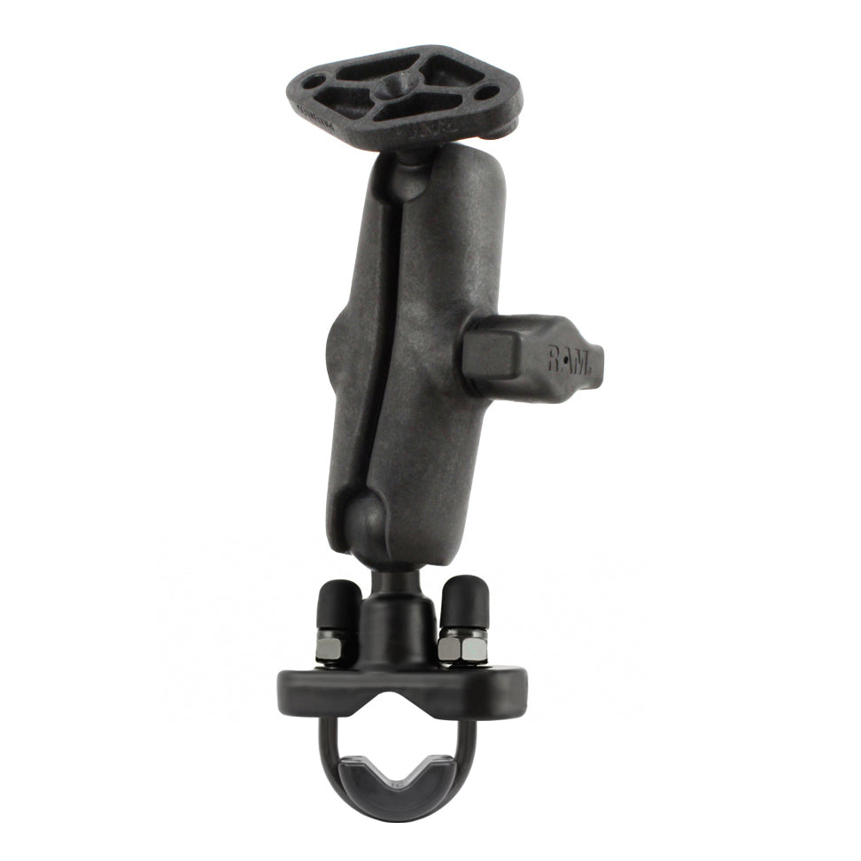 RAP-B-102-231ZU.jpg RAM® Handlebar U-Bolt Composite Double Ball Mount with Diamond Plate - Image 1