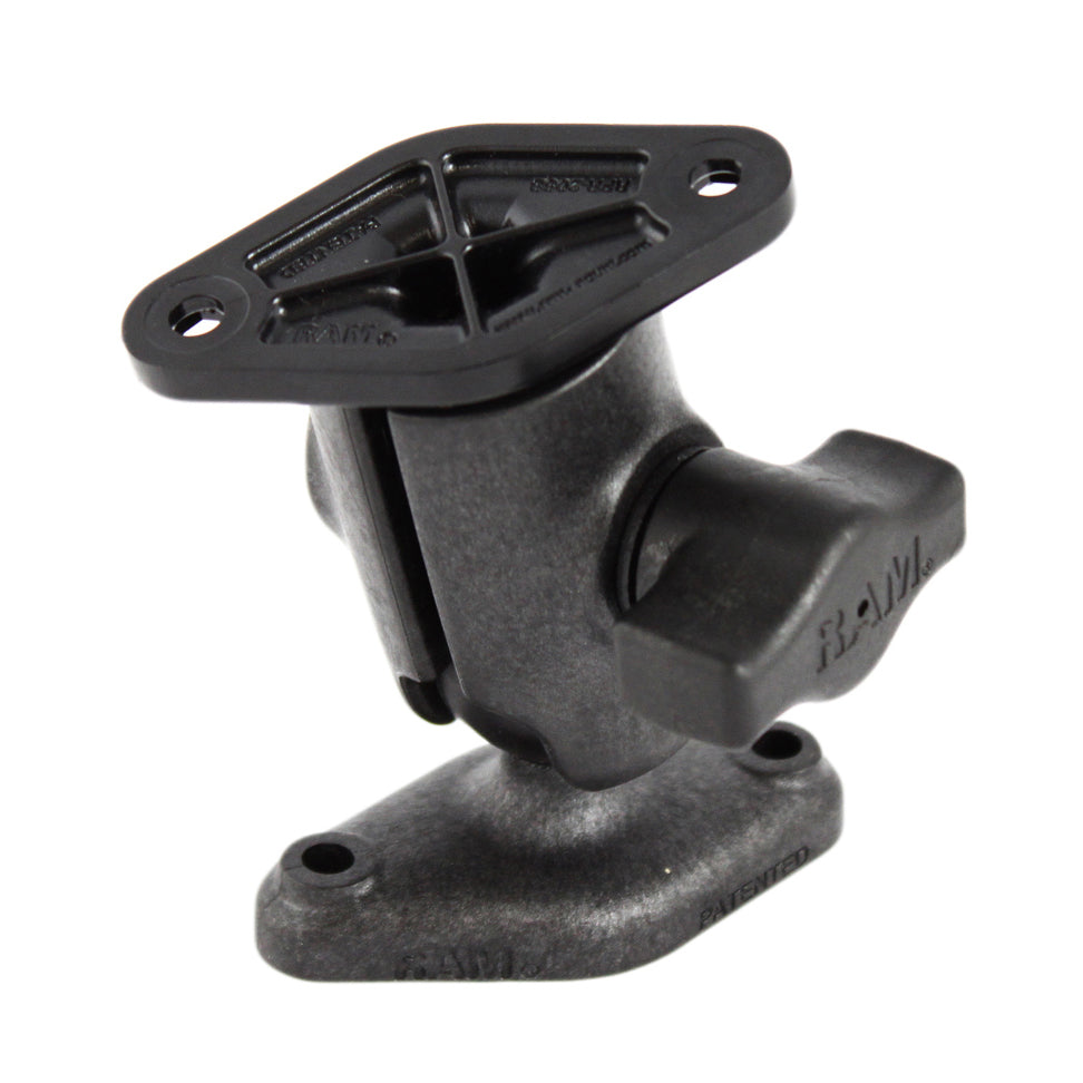 RAP-B-106.jpg RAM® Composite Single Ball Mount with Diamond Plate - Image 1