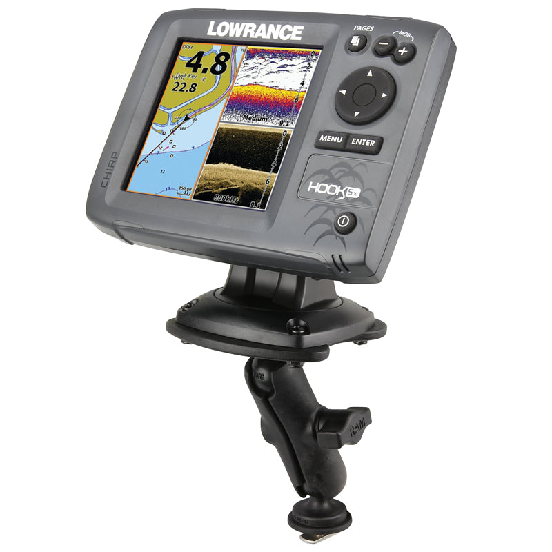 RAP-B-107B-354-TRA1U.jpg RAM® Track Ball™ Composite Fish Finder Mount for Humminbird Devices - Image 1