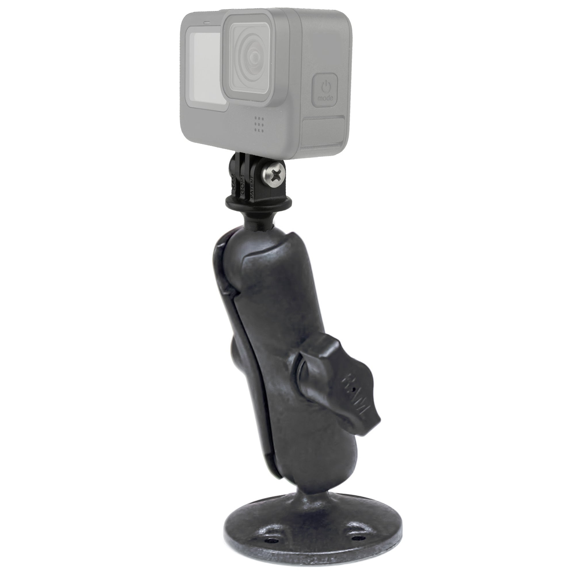 RAP-B-138-GOP1.jpg RAM® Composite Drill-Down Mount with Universal Action Camera Adapter - Image 1