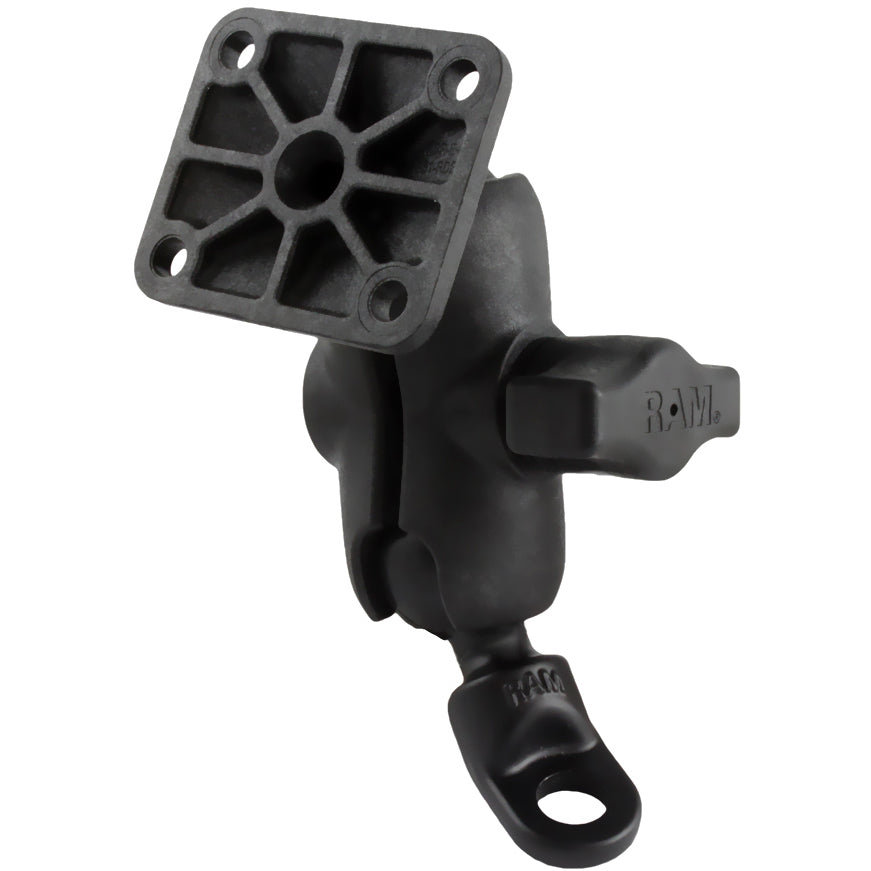 RAP-B-272-A-347U.jpg RAM® Double Ball Mount with 9mm Angled Bolt Head Adapter and AMPS Plate - Image 1