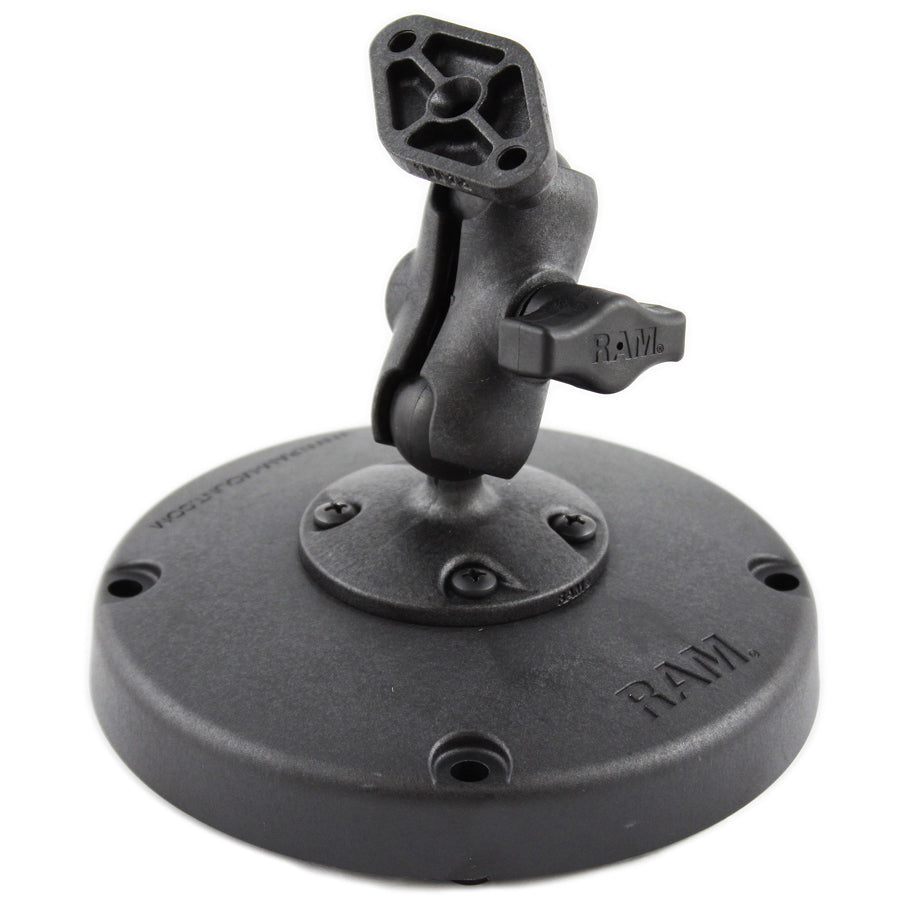 RAP-B-291-A-238U.jpg RAM® Composite Platform Double Ball Mount with Diamond Plate - Image 1
