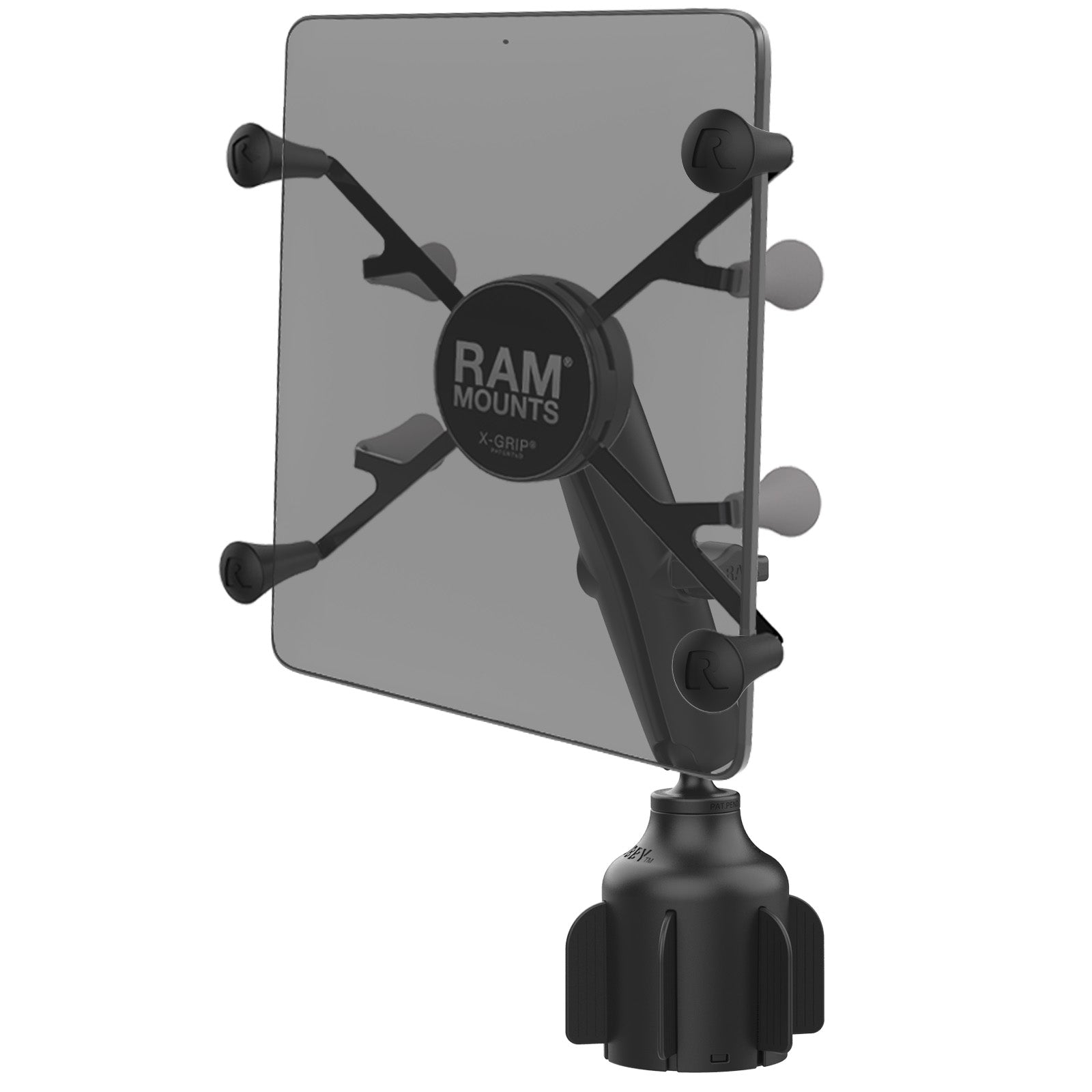 RAP-B-299-4-C-UN8U RAM® X-Grip® for 7"-8" Tablets with RAM® Stubby™ Cup Holder Base - Long - Image 1