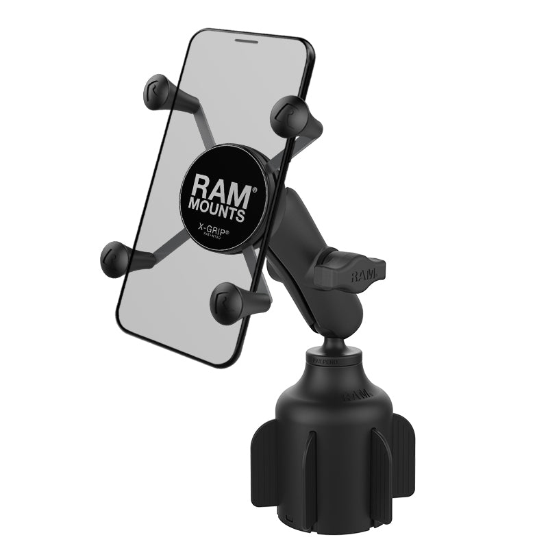 RAP-B-299-4-UN7U.jpg RAM® X-Grip® Phone Mount with RAM® Stubby™ Cup Holder Base - Image 1