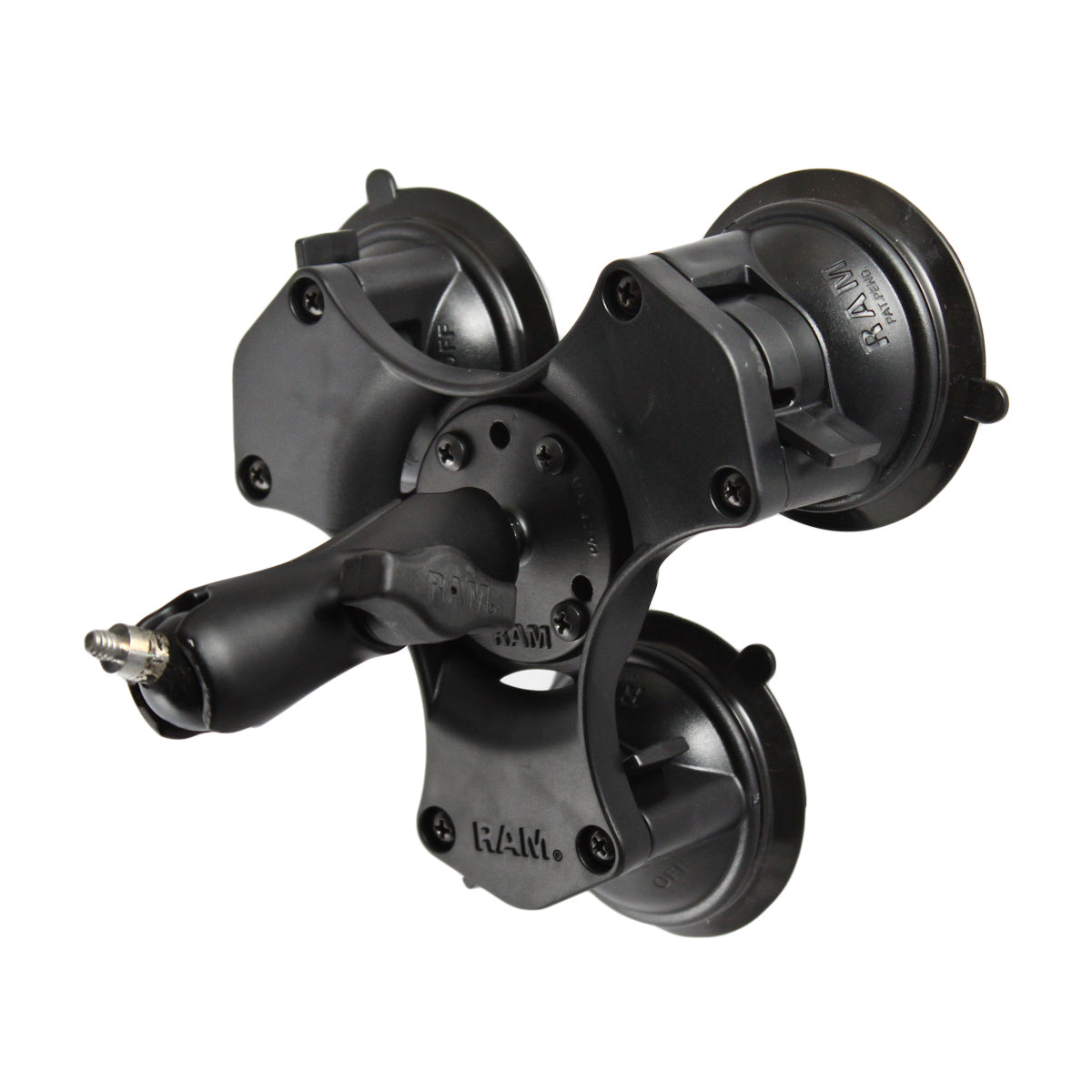 RAP-B-365-224-237U.jpg RAM® Twist-Lock™ Triple Suction Mount with 1/4"-20 Stud - Image 1