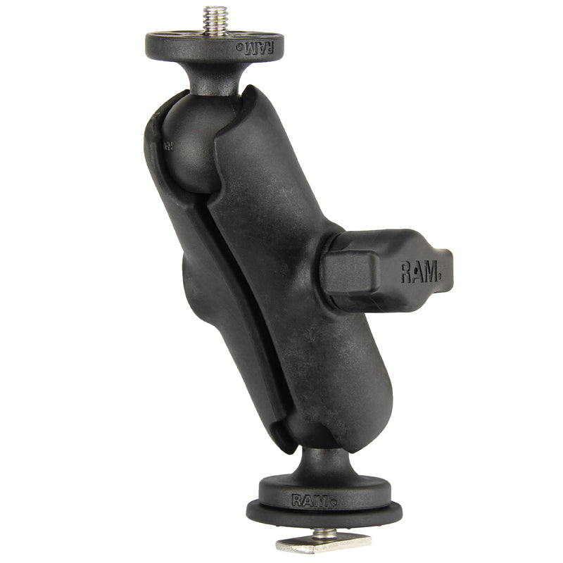 RAP-B-366-153-354-TRA1U.jpg RAM® Track Ball™ Mount with 1/4"-20 Action Camera Adapter - Image 1