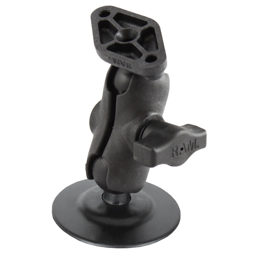 RAP-B-378-A-238U.jpg RAM® Flex Adhesive Double Ball Mount with Diamond Plate - B Size Short - Image 1