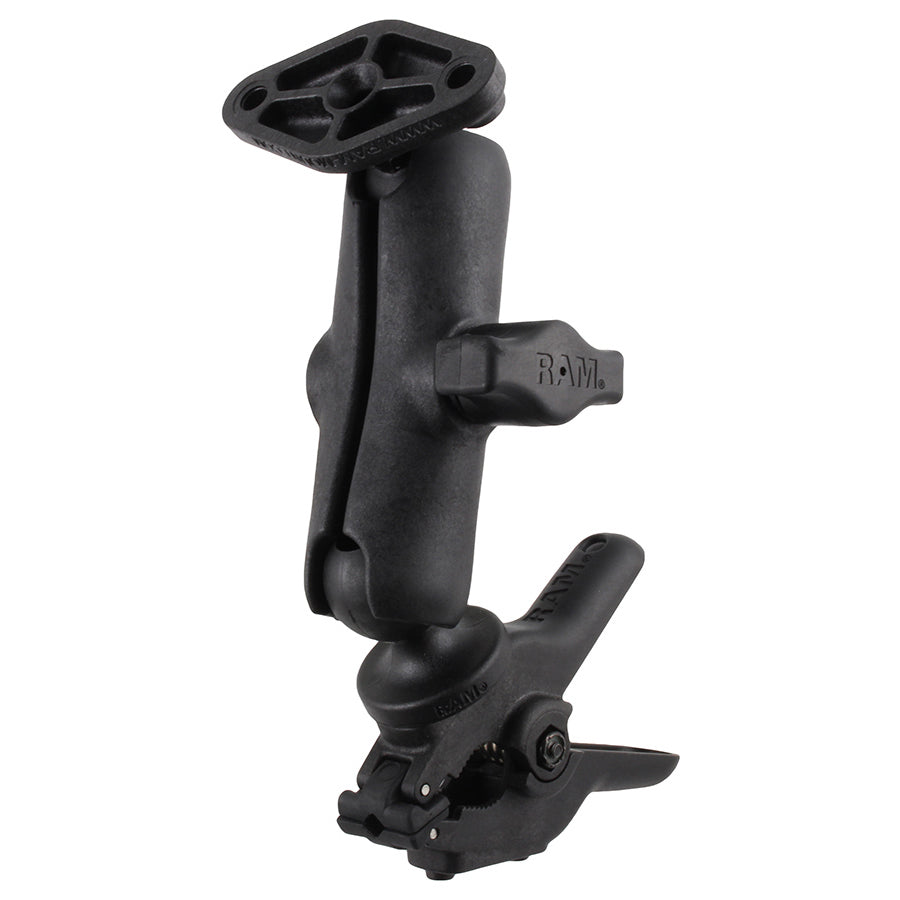 RAP-B-397-1-238U.jpg RAM® Tough-Clamp™ Small Double Ball mount with Diamond Plate - Image 1