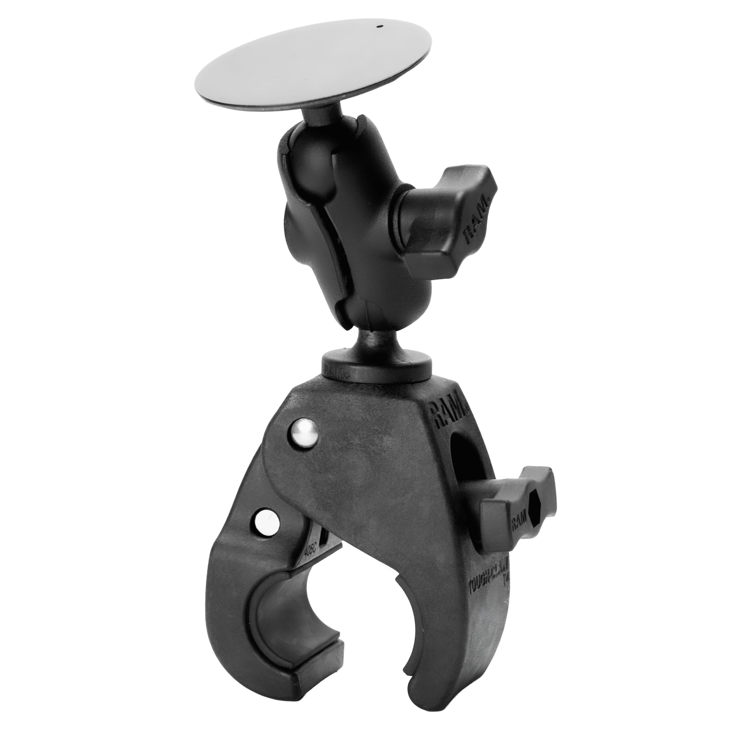 RAP-B-404-378U.jpg RAM® Tough-Claw™ Medium Double Ball Mount with Steel Plate Adapter - Image 1