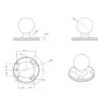 RAM Round Plate with Ball - C Size - Image 3