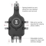 RAM® Quick-Grip™ Pro Suction Cup Mount with Qi2 15W Wireless Charger - Image 4