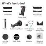 RAM® Quick-Grip™ Pro XL Suction Cup Mount with Qi2 15W Wireless Charger - Image 7