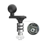 RAM Motorcycle Fork Stem Wedge Ball Base - 19-25mm Holes - Image 2